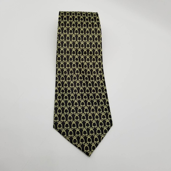 Rene Chagal Handmade Mens Neck Tie Gold Link - Picture 7 of 7